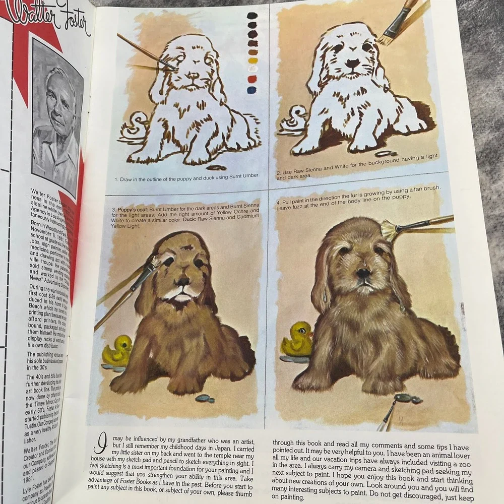 How to Draw Furry Friends Art Book Walter Foster Sadako‎ Mano 189 Animals Dog